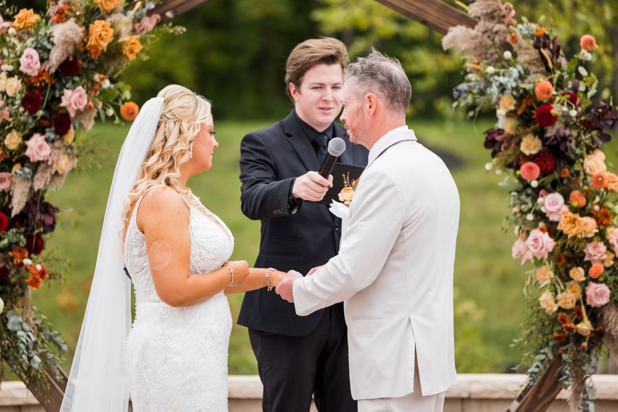 Reed officiating a wedding ceremony
